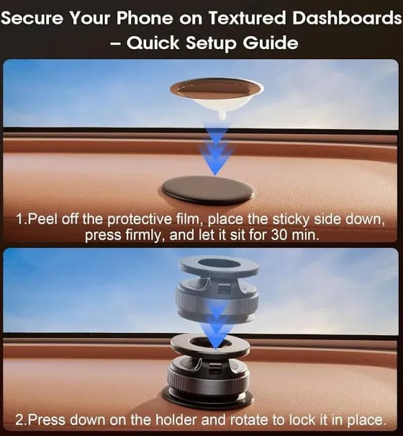 ATSK HUB Universal Adjustable Mobile Phone Holder for Desk & Car (K007)